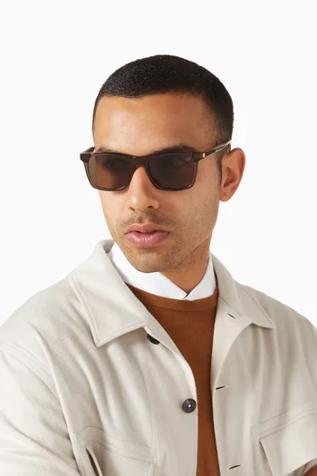 Rollagas Rectangle Sunglasses in Metal