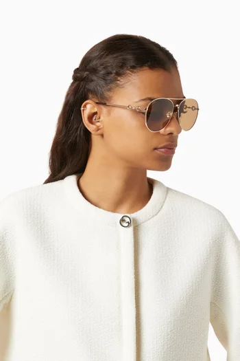 Aviator Sunglasses in Metal