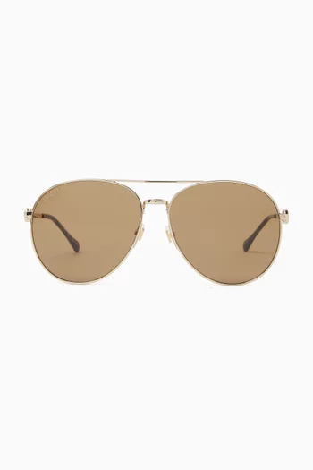 Aviator Sunglasses in Metal