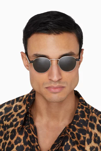 Round Sunglasses in Metal