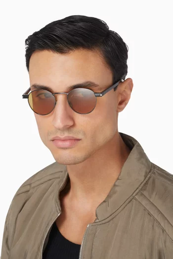 Round Sunglasses in Metal