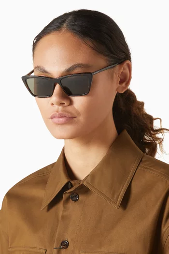 SL 737 Mica Thin Square Sunglasses in Recycled Acetate