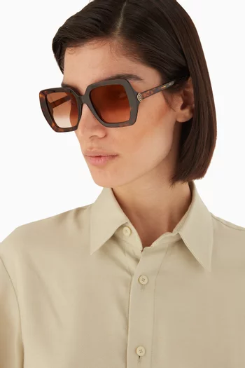 C de Cartier Square Sunglasses in Acetate