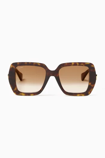 C de Cartier Square Sunglasses in Acetate