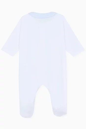 Striped Collar Pyjama in Cotton