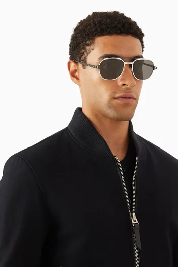 Love Aviator Sunglasses in Metal