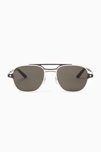 Love Aviator Sunglasses in Metal