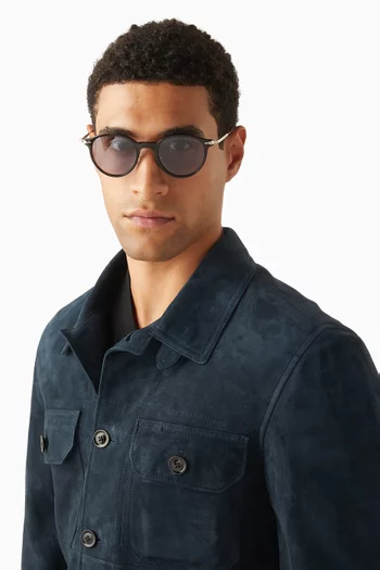 Round Sunglasses in Acetate