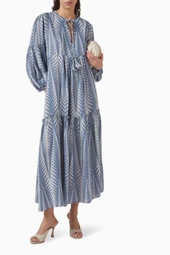 Zakar Maxi Dress in Cotton-silk