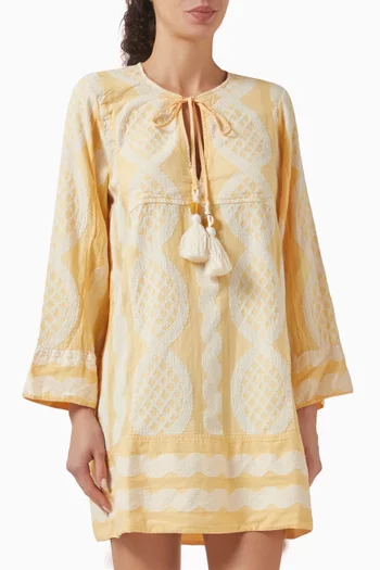 Zakar Printed Mini Dress in Cotton-blend