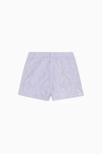 Broderie Anglaise Shorts in Cotton