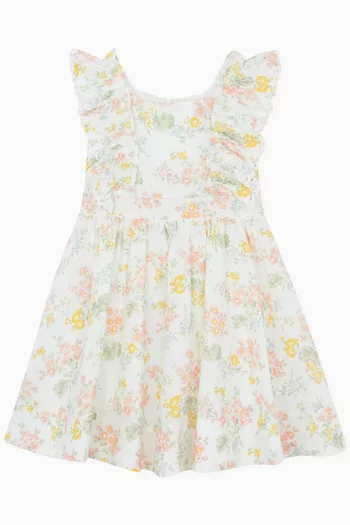Ruffle Floral Dress in Cotton