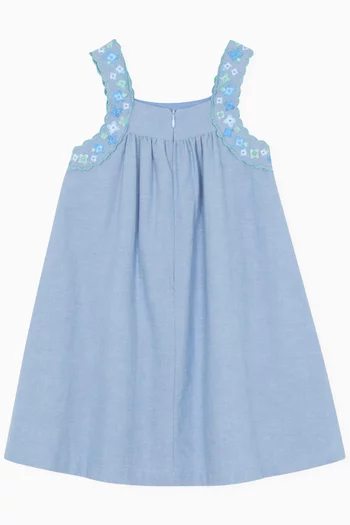 Floral-embroidered Dress
