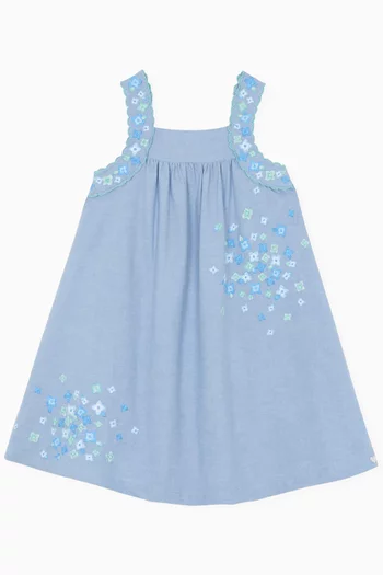 Floral-embroidered Dress