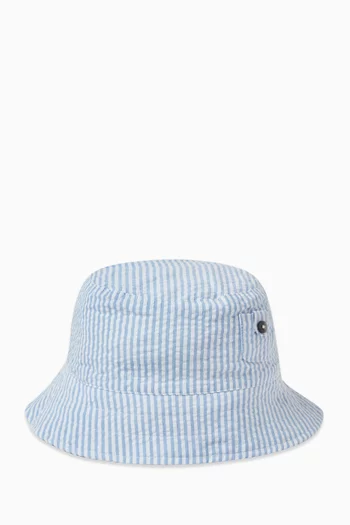 Striped Bucket Hat in Cotton