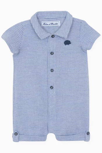 Striped Romper in Cotton-blend