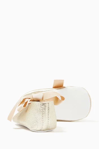 Bow-detail Ballet Flats in Leather