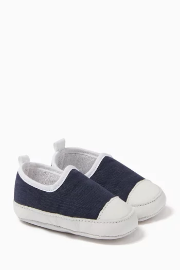 Cap-toe Booties in Cotton-blend
