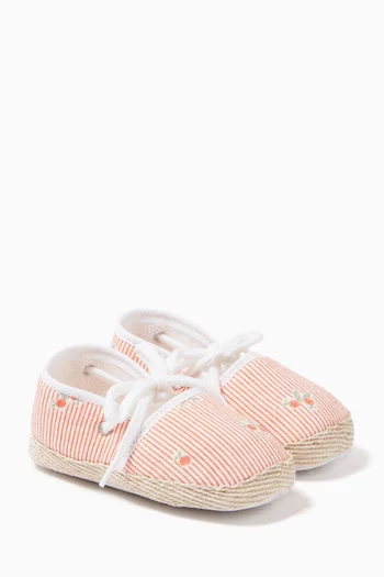 Embroidered Espadrilles in Cotton-blend
