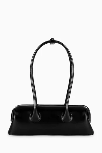 حقيبة كتف بوت ميني بتصميم مستطيل جلد