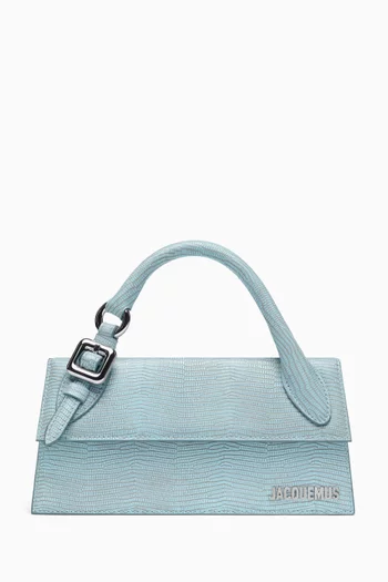 Le Chiquito Long Boucle Bag in Lizard-embossed Leather