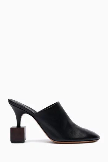 Les Bisou Mules in Smooth Leather