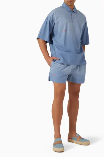 Logo-print Shorts in Cotton-poplin