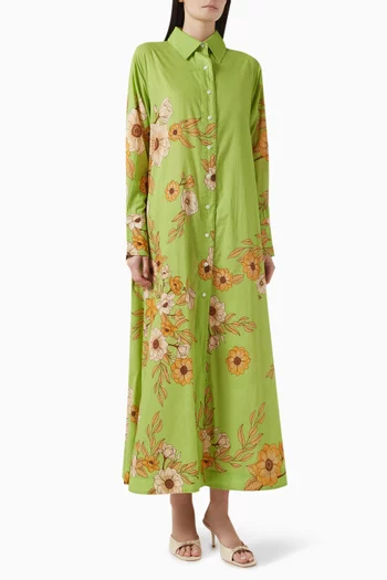 Vesta Opera Maxi Dress in Cotton Voile