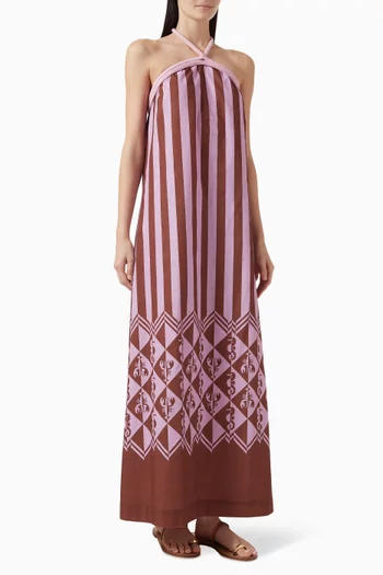 Seahorse Slip Maxi Dress in Cotton
