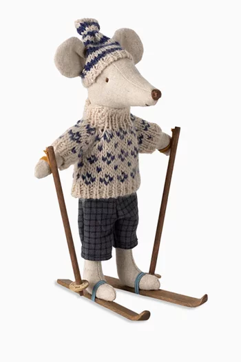 Winter Mouse with Ski Set, Dad