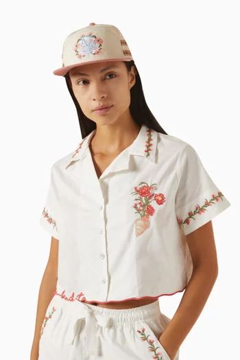 Kioto Logo-embroidered Baseball Cap in Canvas