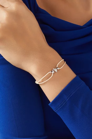 سوار كوتيون ايه جور دي فيت مرصع بالماس ذهب أبيض عيار 18