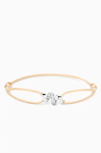 سوار كوتيون ايه جور دي فيت مرصع بالماس ذهب أبيض عيار 18