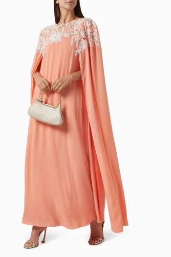 Jasmine Embellished Kaftan in Silk Georgette