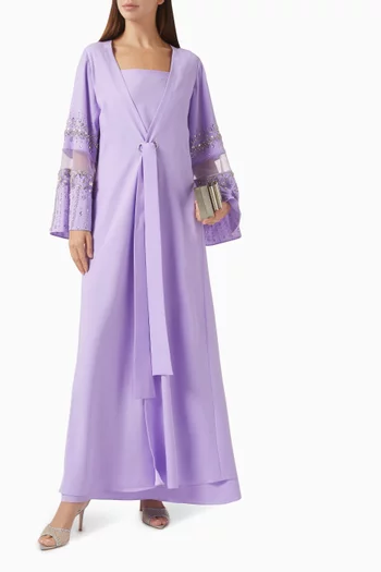 Vionette Coat & Dress Set in Crepe
