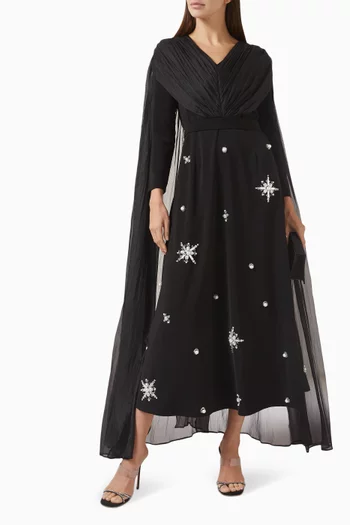 فستان بكاب مطرز