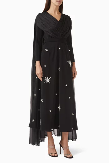 فستان بكاب مطرز