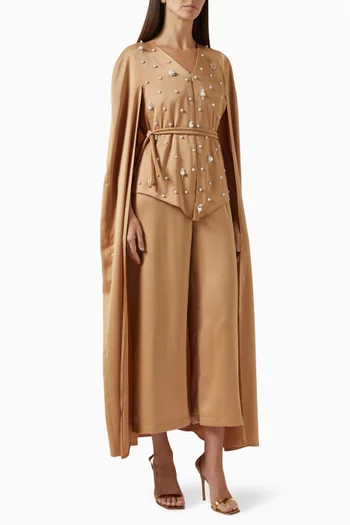 جمبسوت بكاب بتطريزات كريب