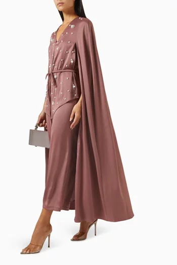 جمبسوت بكاب بتطريزات كريب