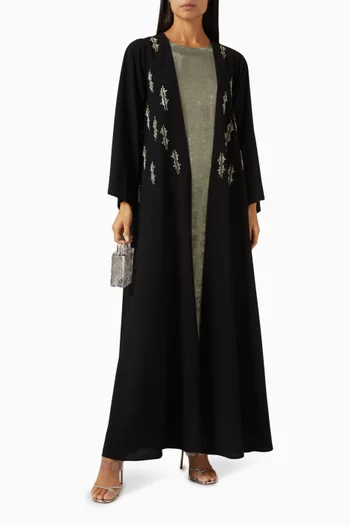 Embellished 3-piece Abaya Set in Crepe