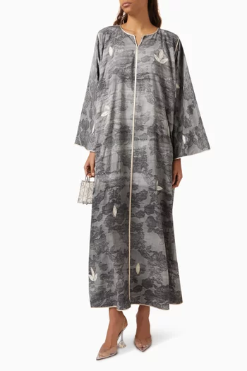 Printed Embroidered Kaftan