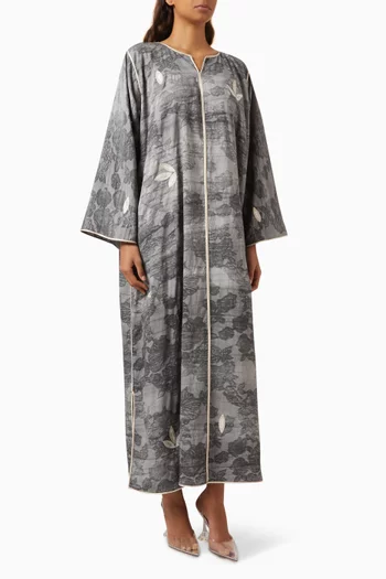 Printed Embroidered Kaftan