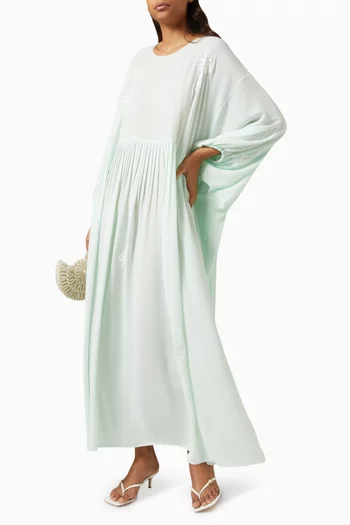 Embroidered Pleated Kaftan