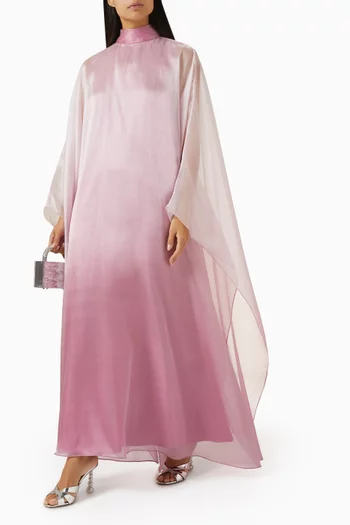 Oversized-sleeves Kaftan in Crepe
