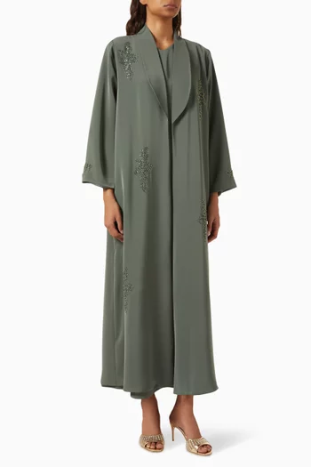 3-piece Beaded Abaya Set
