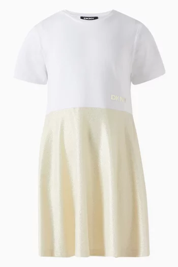 Colour-block T-shirt Dress in Cotton-blend