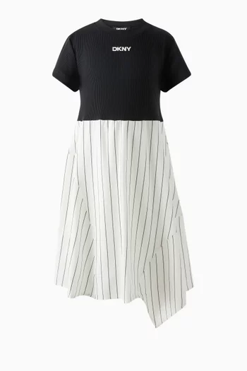 Striped Dress in Viscose-blend