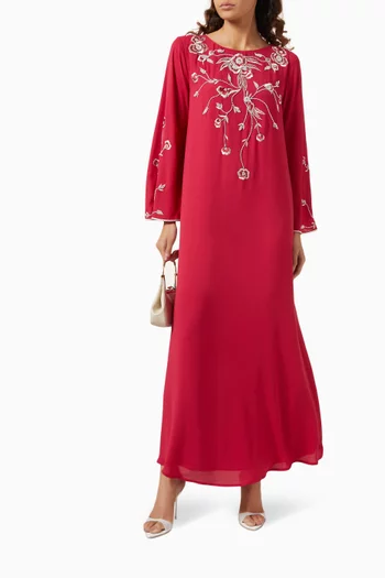 Floral Embroidered Kaftan