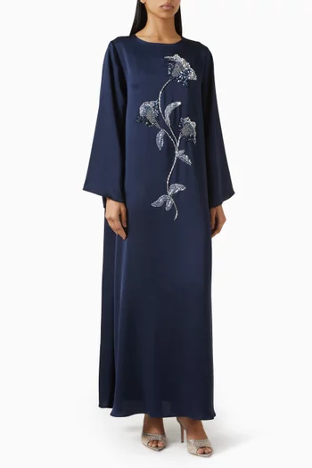 فستان بتطريزات زهور