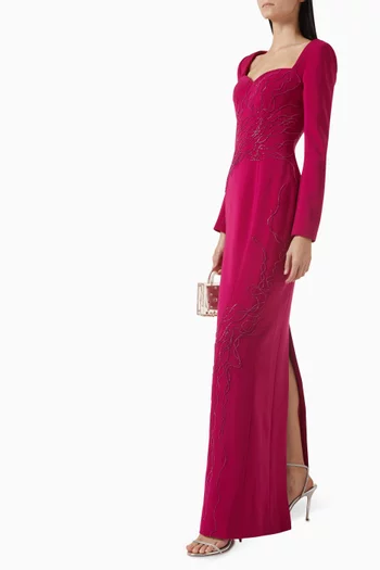 Crystal-embellished Maxi Dress